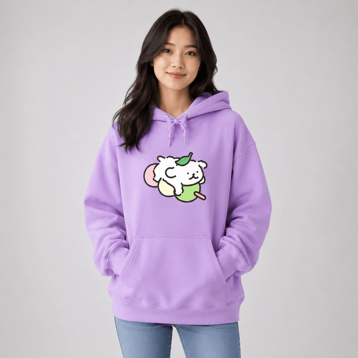 Kawaiies Collection - Apparel - Japanese Dango Luckie the Dog Unisex Hoodie