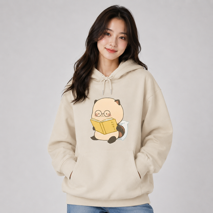 Raccoon Reading Book Unisex Hoodie