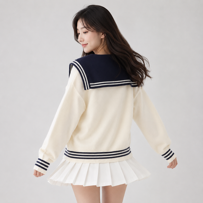 Sailor Moon Inspired Collar Long Sleeve Cardigan