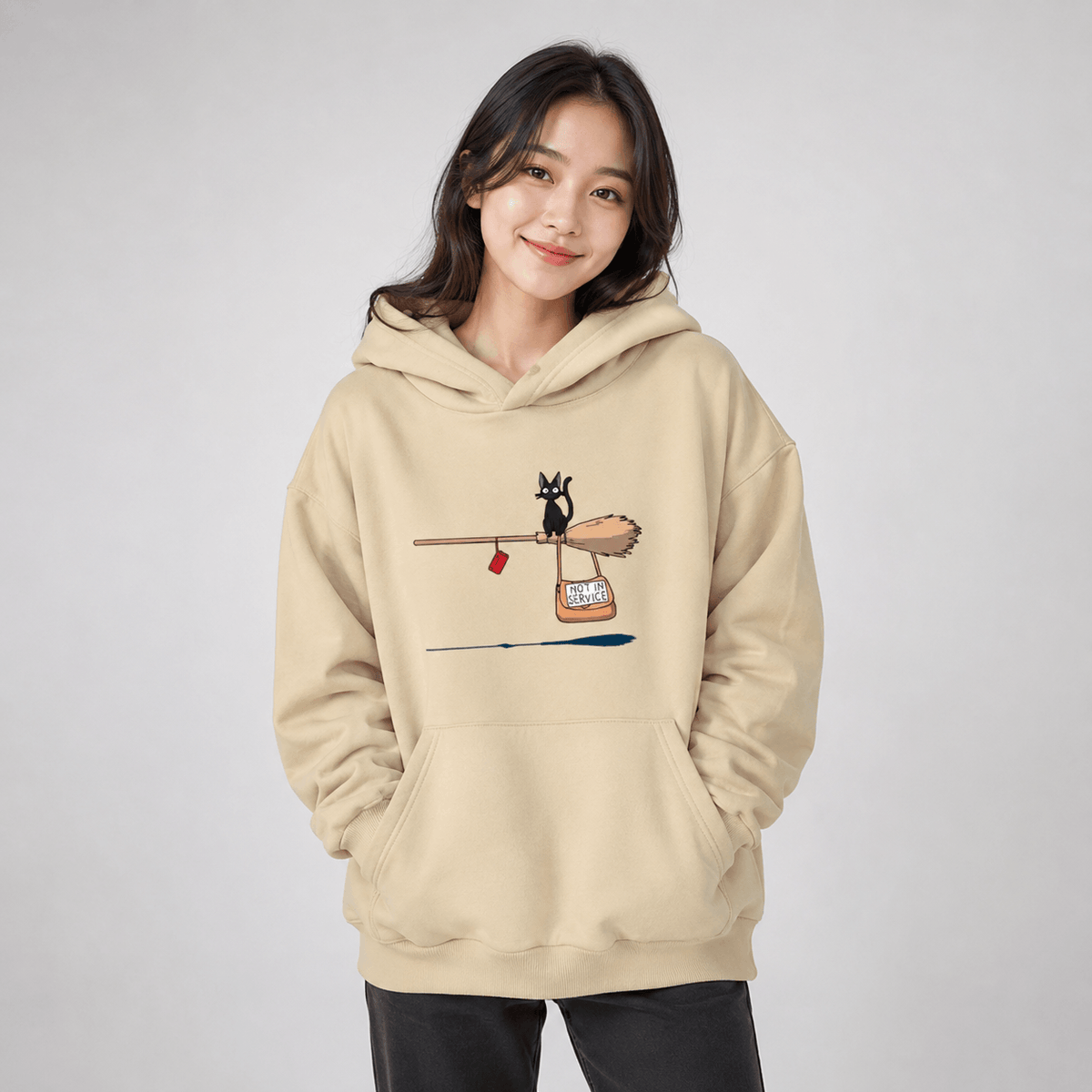 Kawaiies Collection - Apparel - Kiki's Delivery Service Black Cat Unisex Hoodie