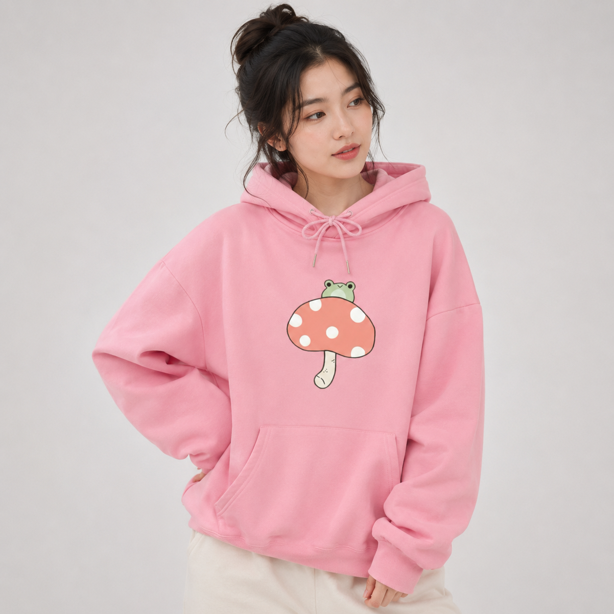Cute Frog Mushroom Unisex Hoodie