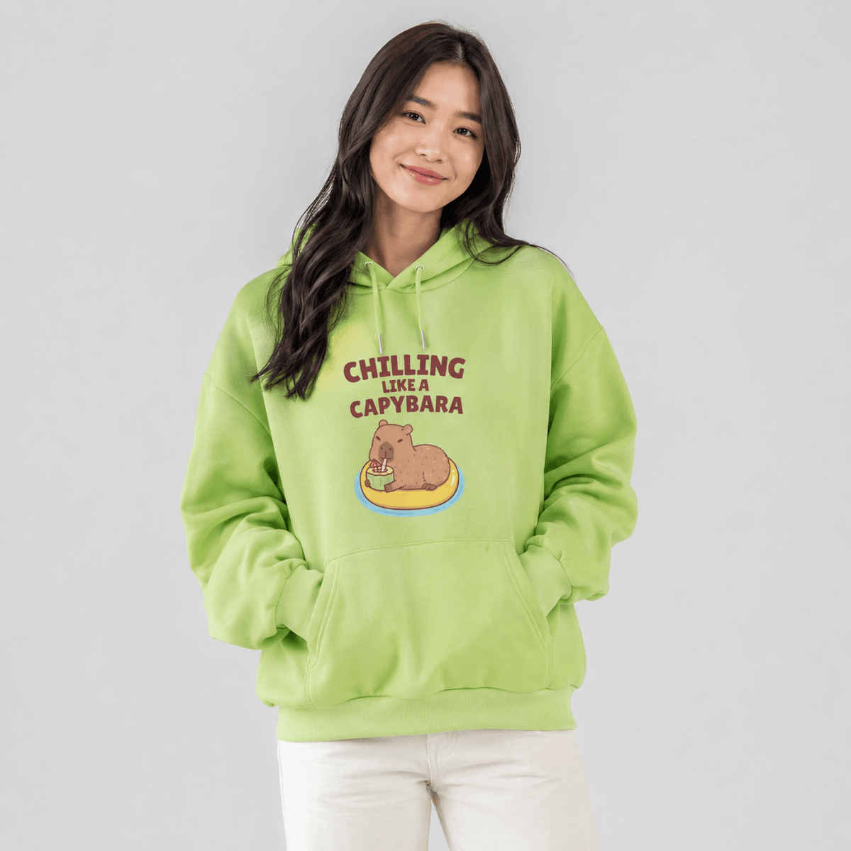 Kawaiies Collection - Apparel - Chilling Like A Capybara Unisex Hoodie