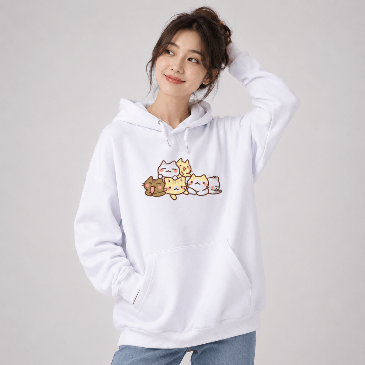 Kawaiies Collection - Hoodies - Kawaii Cat Party Unisex Hoodie