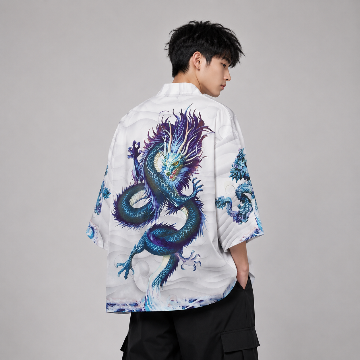 Blue Thunder Dragon Kimono