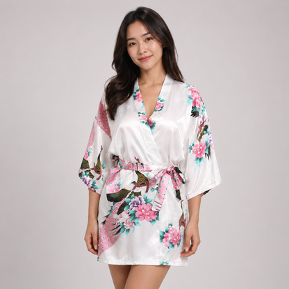 Kimono Short Robe Magnificent Peacock 2nd Collection
