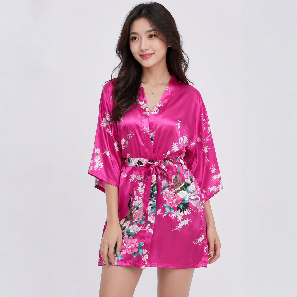 Kimono Short Robe Magnificent Peacock 2nd Collection