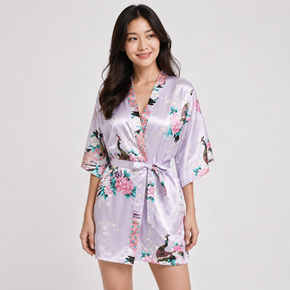 Kimono Short Robe Magnificent Peacock 2nd Collection