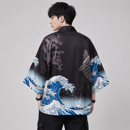 Japanese-themed Women Kimono Great Waves
