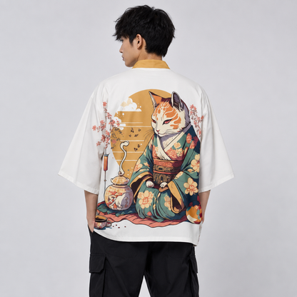 Anime Cat in Kimono Unisex Kimono Collection