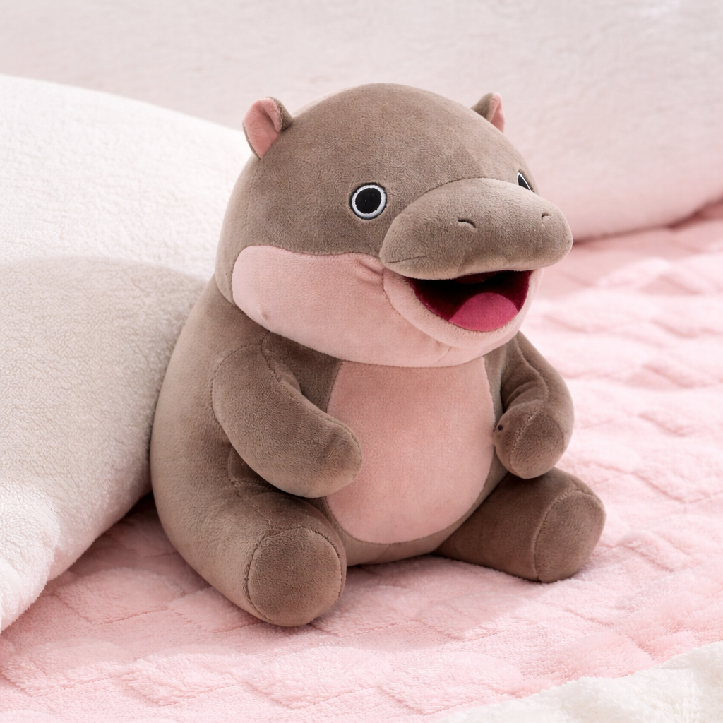 Kawaii Moo Deng Baby Hippo Plushie