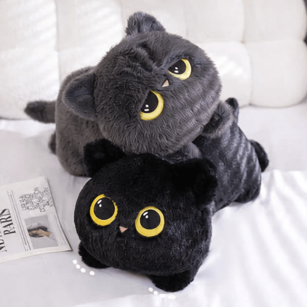 Kawaiies Collection - Soft toy - Long Giant Black Gray Fluffy Cat Plushies