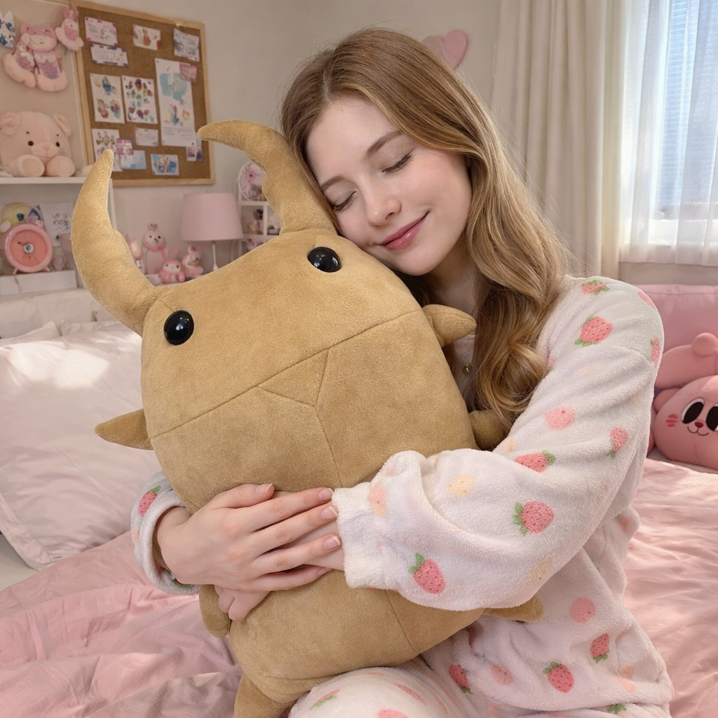 Brown Kawaii Dung Beetles Plushies