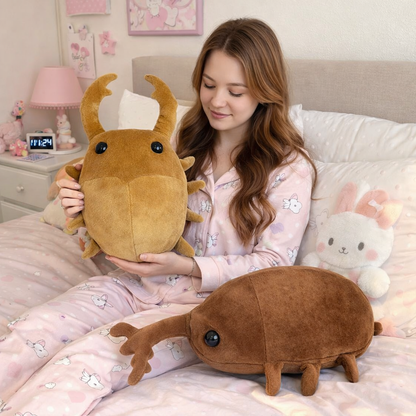 Brown Kawaii Dung Beetles Plushies