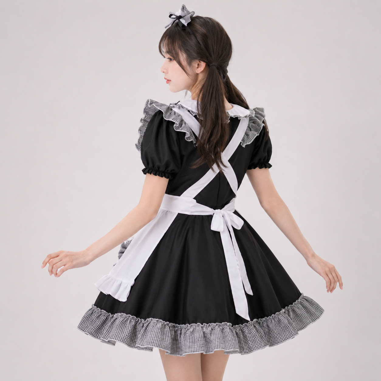 Kawaii Black Lolita Maid Cosplay Women's Dress