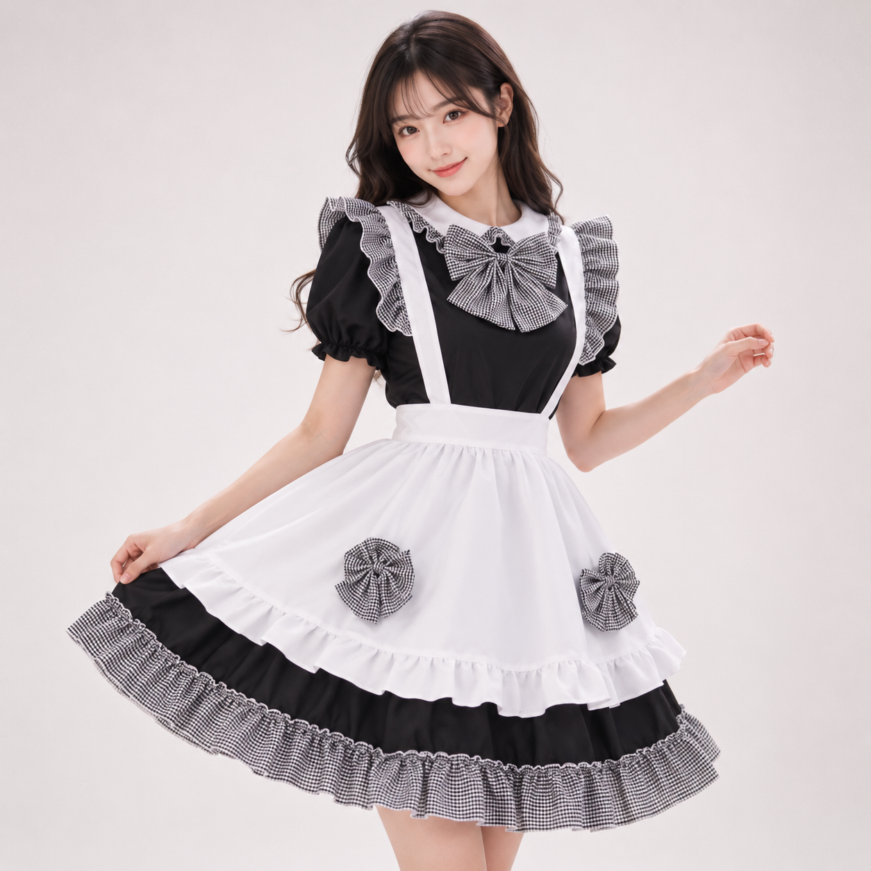 Kawaii Black Lolita Maid Cosplay Women's Dress