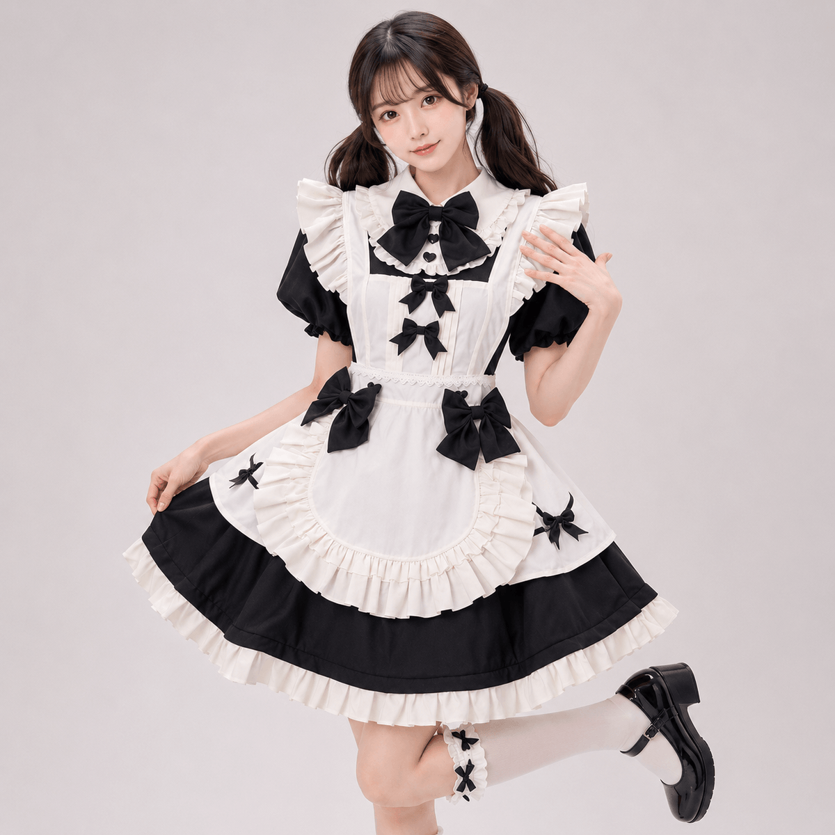 Kawaiies Collection - Apparel - Kawaii Two-Tone Lolita Maid Cosplay Women's Dress Collection