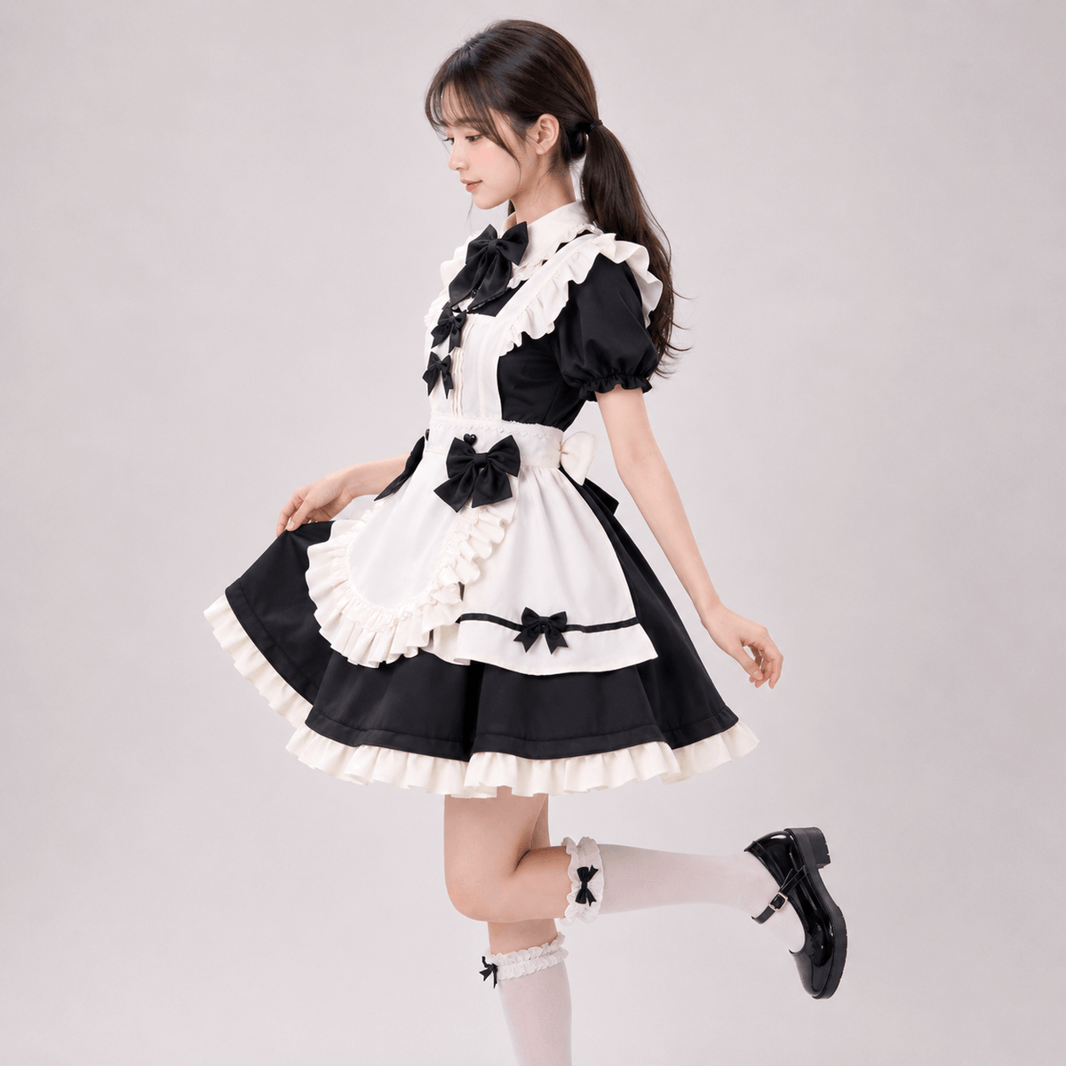 Kawaiies Collection - Apparel - Kawaii Two-Tone Lolita Maid Cosplay Women's Dress Collection