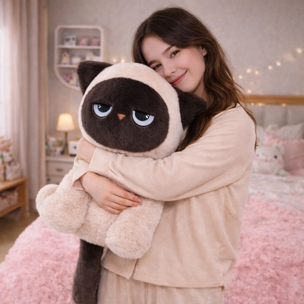 Momo the Sitting Kawaii Siamese Cat