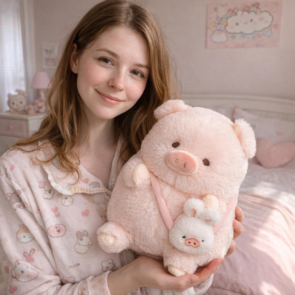 Peaches the Kawaii Pig Plushie