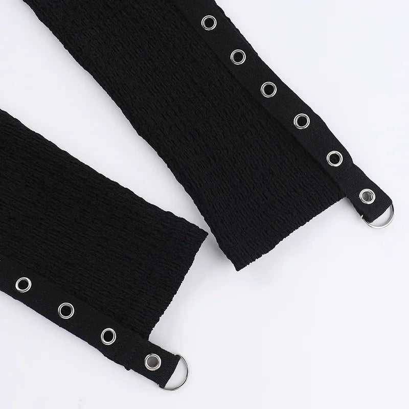 Shadow Mesh Gothic Harness Women's Top