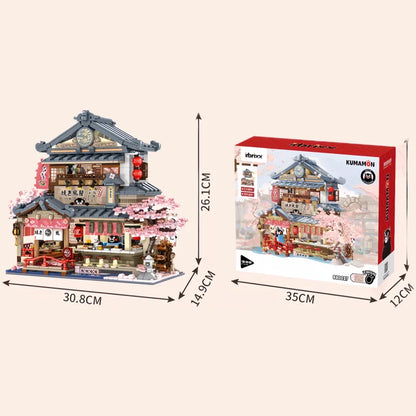 Japanese Kumamoto Bear Restaurant Micro Building Set