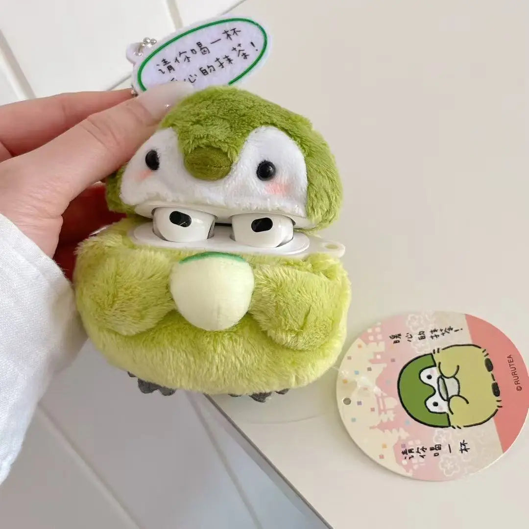 Matcha Penguin Plush Airpods Case