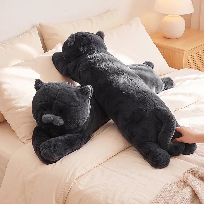 Shadow the Long Snuggly Black Cat Plushie