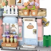 Cat Taiyaki Flower Cafes Foldable Micro Building Set Collection