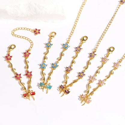 Sweetheart Bowknot Floral Bracelet