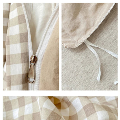 Pastel Checked Plaid Bedding Set Collection without Bed Sheet