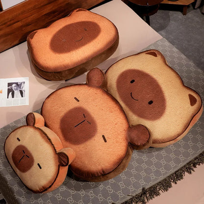 Capybara & Cat Toastie Bread Cookie Plushies