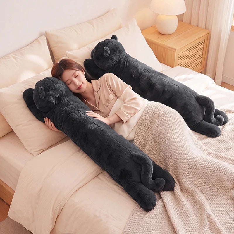 Shadow the Long Snuggly Black Cat Plushie