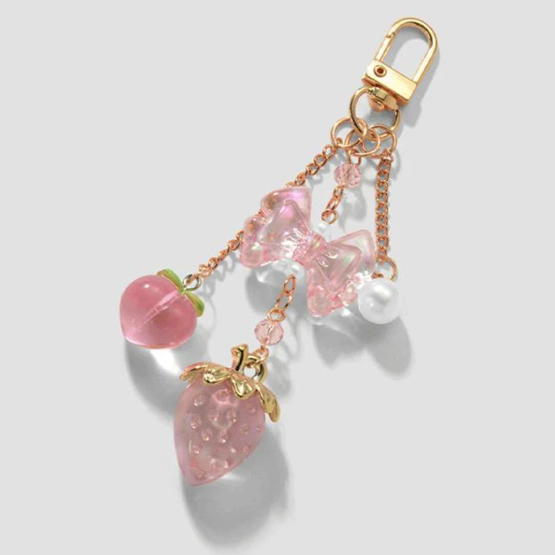 Pastel Berry Charm Keychains