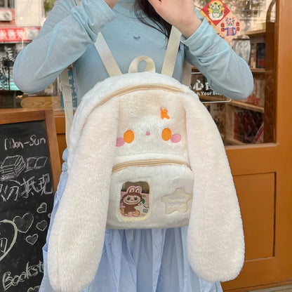 Kawaii Stars Bunny Plush Backpack