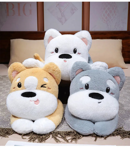 Sweet Laying Husky Dog Plush