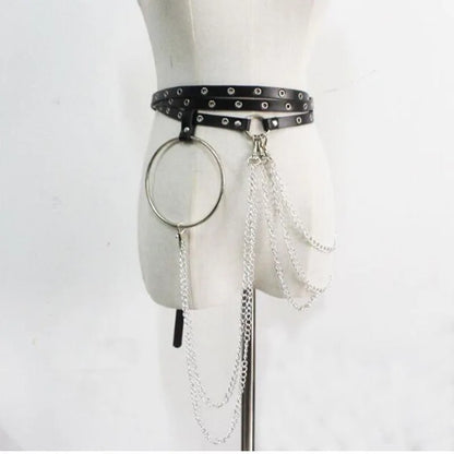 Gothic Witch Punk Irregular Black Skirt