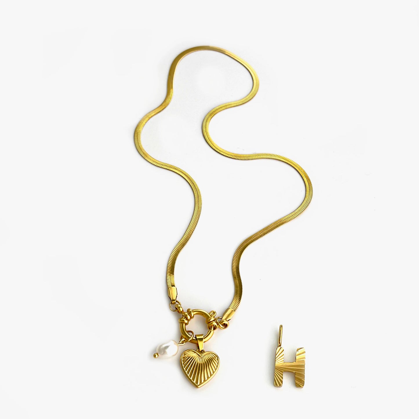 Aurelia Custom Initial Charm Necklace