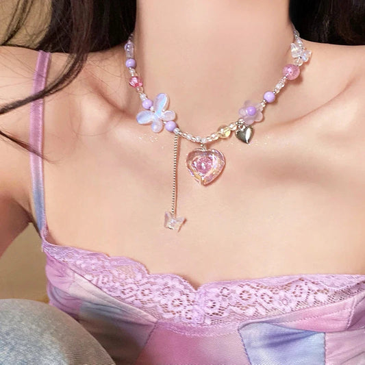 Chunky Pastel Y2K Charm Necklace