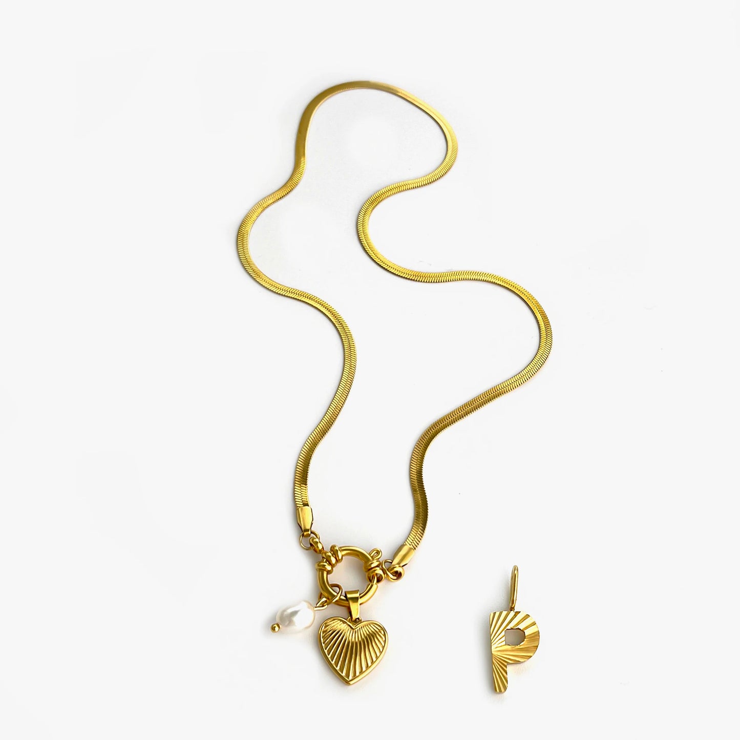 Aurelia Custom Initial Charm Necklace