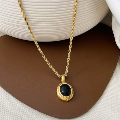 Selene Oval Pendant Necklace