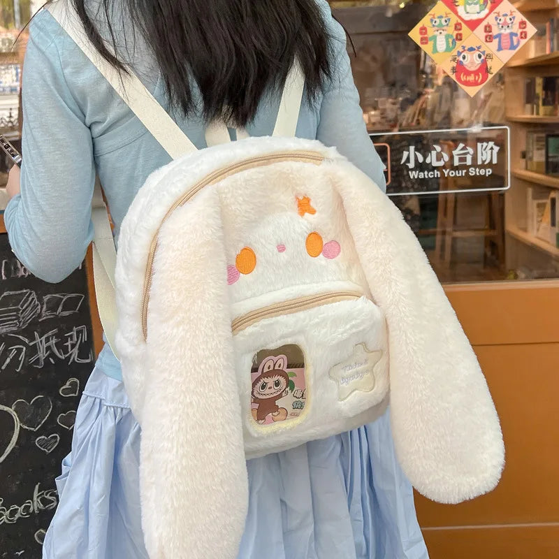 Kawaii Stars Bunny Plush Backpack