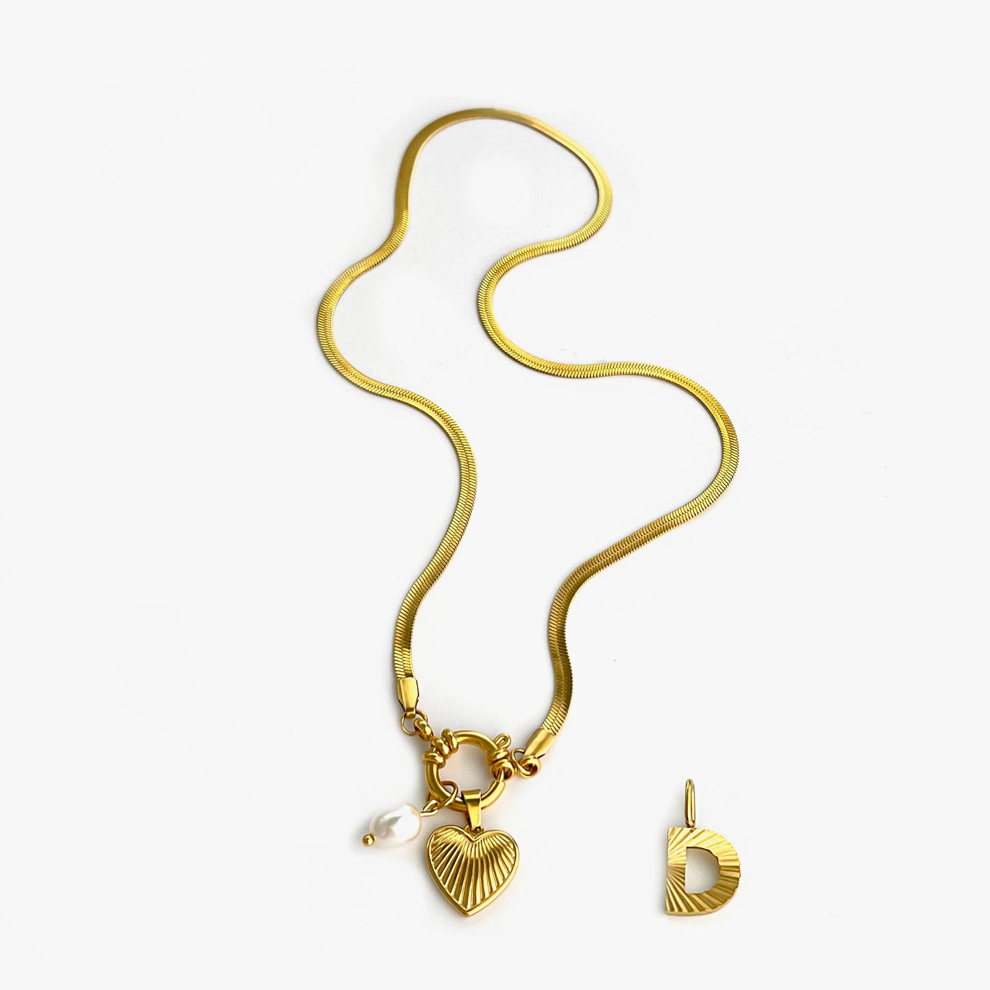 Aurelia Custom Initial Charm Necklace