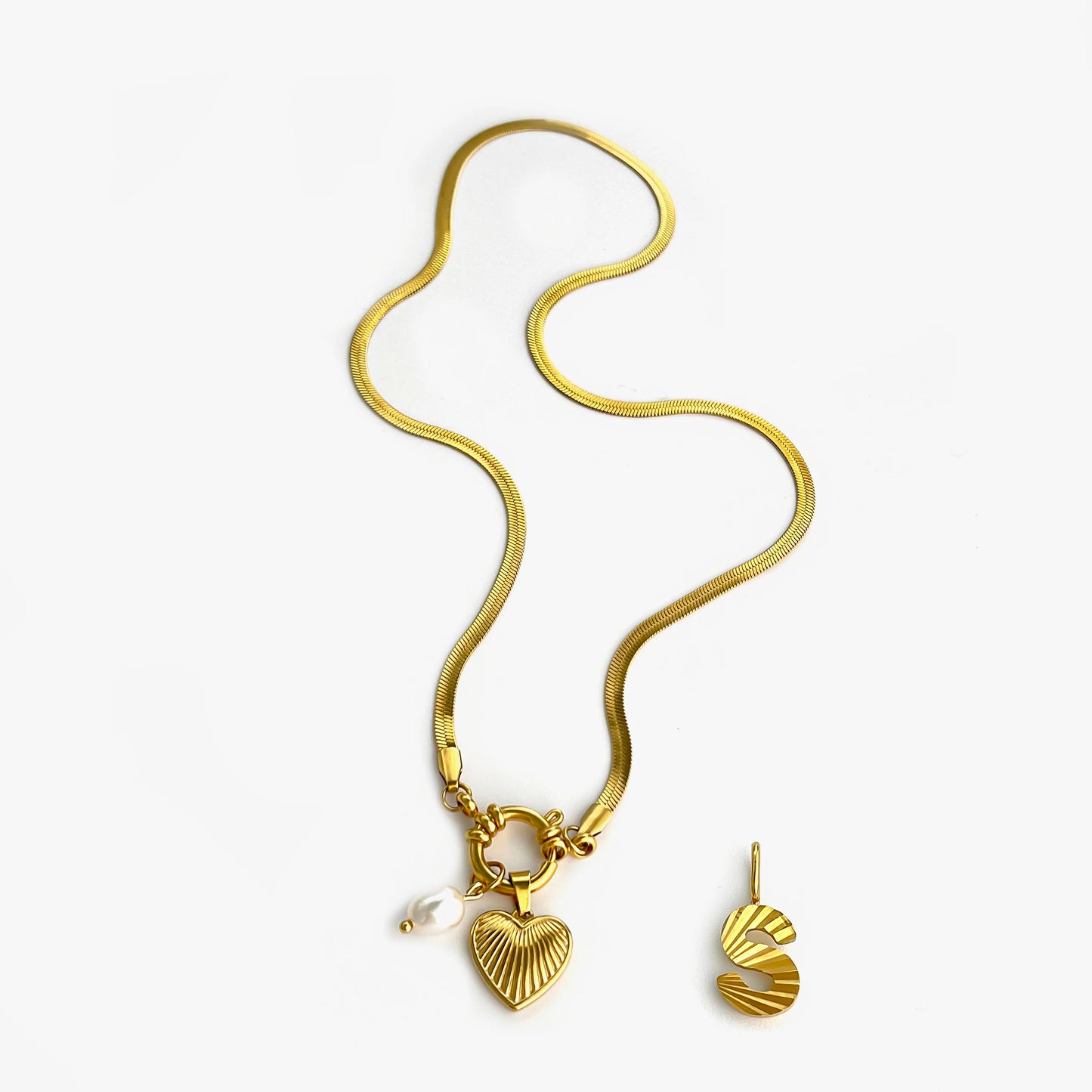 Aurelia Custom Initial Charm Necklace