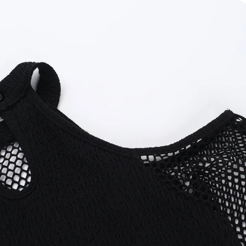 Shadow Mesh Gothic Harness Women's Top