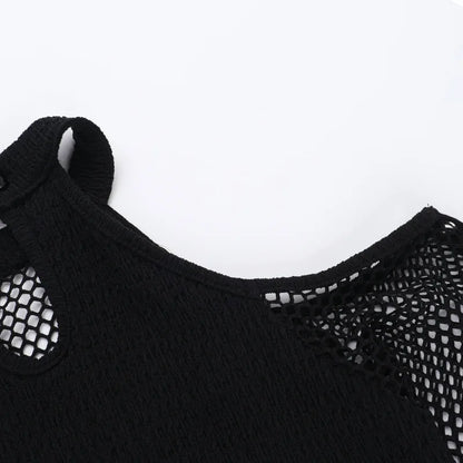 Shadow Mesh Gothic Harness Women's Top
