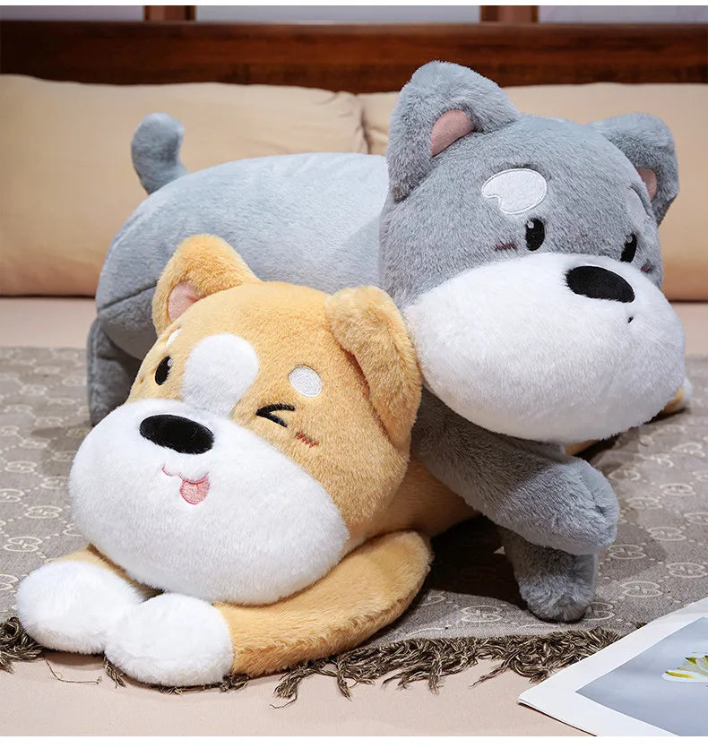 Sweet Laying Husky Dog Plush