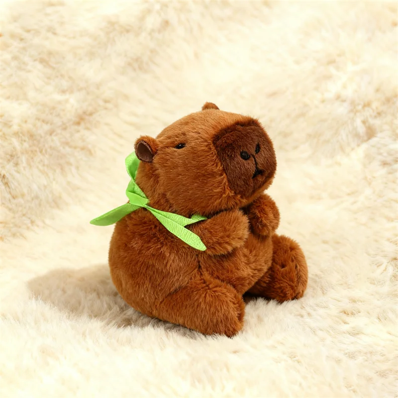 Capybara with Turtle Backpack Plush Airpods Case