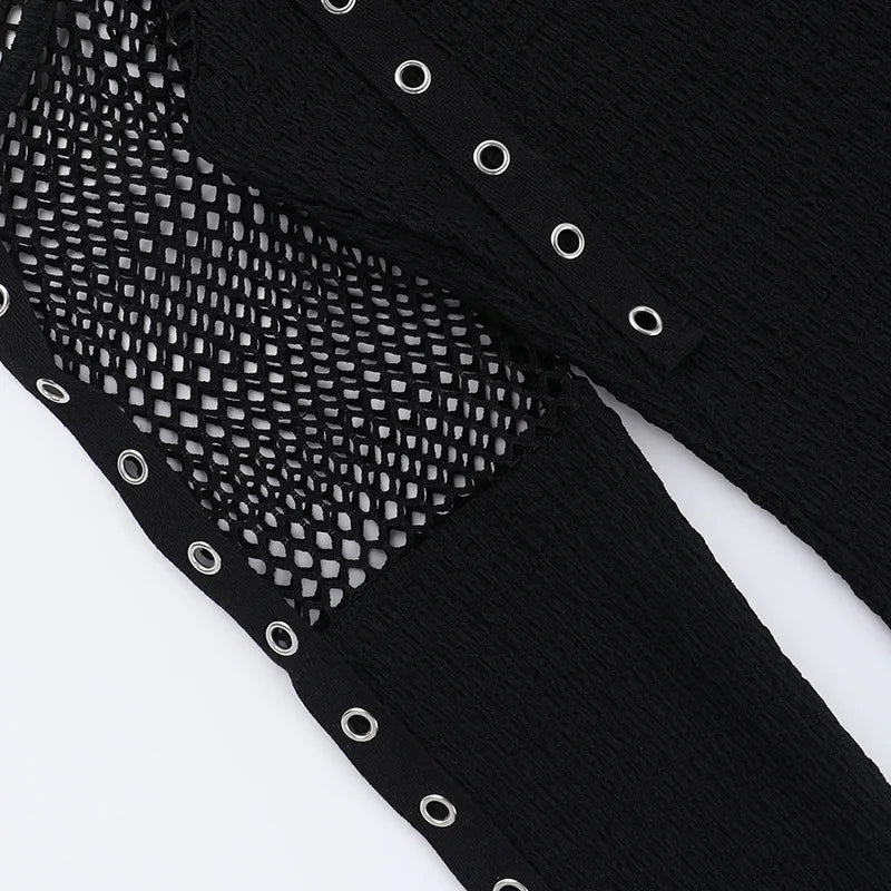 Shadow Mesh Gothic Harness Women's Top