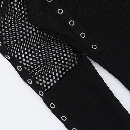 Shadow Mesh Gothic Harness Women's Top