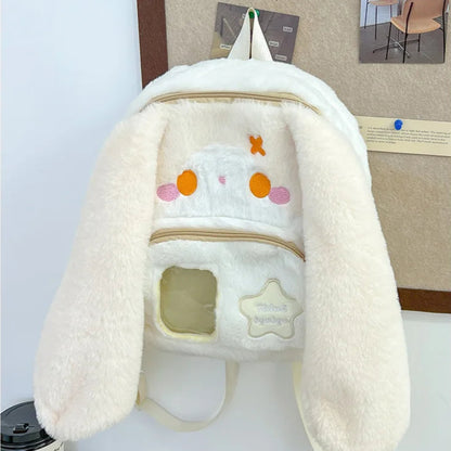 Kawaii Stars Bunny Plush Backpack